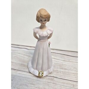 ENESCO Growing Up Birthday Girls Porcelain Figurine Age 13 Brunette Hair Tag box